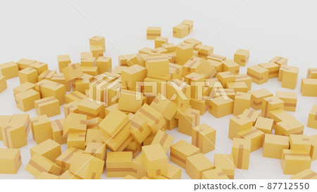 CG Many scattered cardboard boxes 87712550