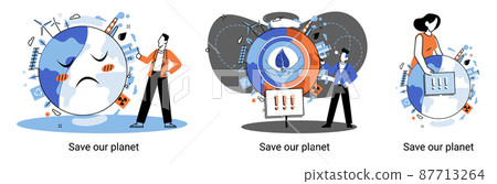Change climate. Nature biodiversity mother earth. Metaphor of climate change and saving planet, World Environment Day 87713264