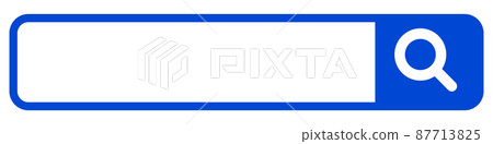 Blue search box with rounded corners. Blue search box with rounded corners. 87713825