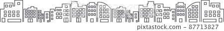 背景/零件材料矢量，用於說明建築物和公寓的城市景觀 87713827