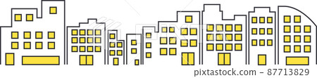 背景/零件材料矢量，用於說明建築物和公寓的城市景觀 87713829