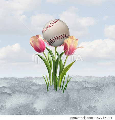 Spring Baseball Symbol 87713904