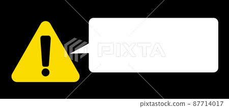 警告標誌和標註背景。向量。 87714017