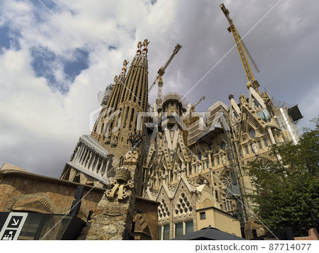 西班牙巴塞羅那Sagrada Familia /SagradaFamília，巴塞羅那 87714077