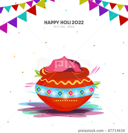 illustration of colorful Happy Holi background. Design Greetings for India's Color Festival Celebration illustration of colorful Happy Holi background. Design Greetings for India's Color Festival Celebration 87714630
