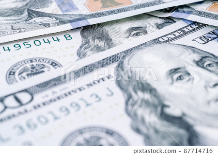 Us dollar bill. Washington American cash. Usd money background. 87714716