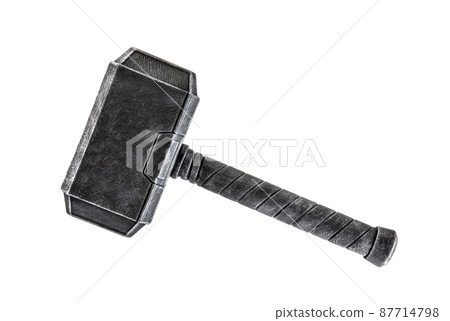 Thor hammer isolated on white background with clipping path Thor hammer isolated on white background with clipping path 87714798