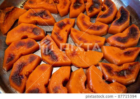 Freshly roasted pumpkin Freshly roasted pumpkin 87715394