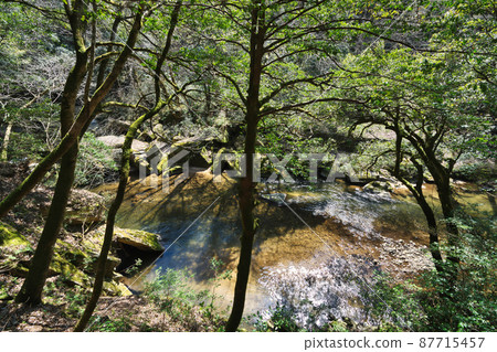 《Shimane Prefecture》 Prefectural Natural Park Demon Tongue Earthquake Scenery [April] 87715457