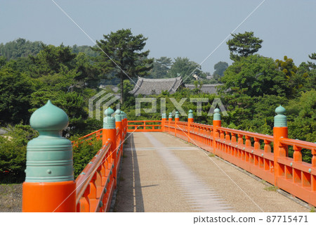 Scenery of Uji Uji River and Asagiri Bridge Uji City, Kyoto Prefecture 87715471