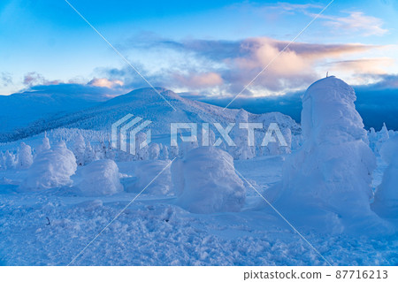 Rime and blue sky Rime field (Miyagi Zao) 87716213