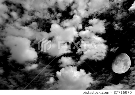 Clouds and Moon 87716970