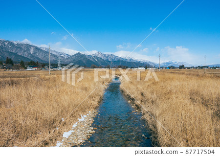 赤川與安曇野的風景[北安曇郡松川村] 87717504