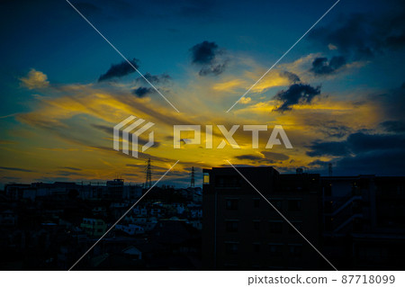 Cityscape and evening view of Oguchi, Yokohama Cityscape and evening view of Oguchi, Yokohama 87718099