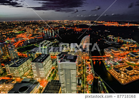 Night view from Yokohama Landmark Tower Night view from Yokohama Landmark Tower 87718168