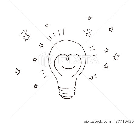 燈泡的形象和創意的靈感——手繪線條圖 87719439