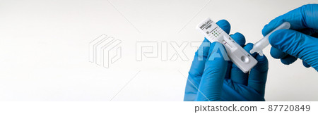 Negative test result by using rapid test device for COVID-19. 87720849