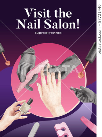 Salon 45 Vertical Photo-Realistic Paper Poster | NAILSIGNS.com – Nail Signs