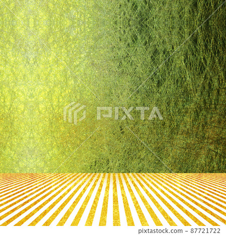 Golden striped floor and scratched walls 87721722
