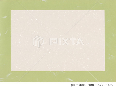 Green Japanese paper square frame background 87722589