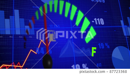 Image of data processing over car panel 87723368