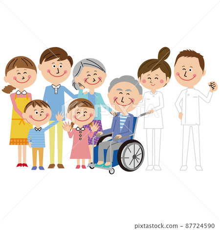 Pop family sympathy 3rd generation family long-term care grandfather 87724590