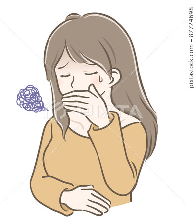 長頭髮的年輕女人感覺噁心 長頭髮的年輕女人感覺噁心 87724698