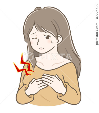 長發傷胸的年輕女子 長發傷胸的年輕女子 87724699