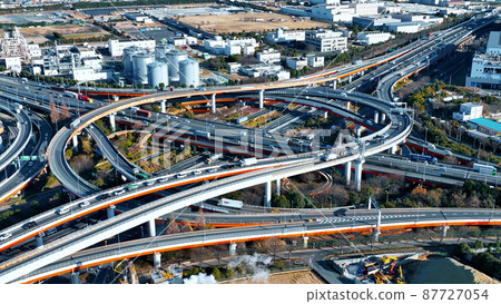 Highway aerial view 87727054