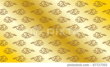 中國風傳統雲紋圖[背景/壁紙] 87727303