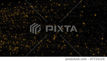 Image of black background with moving yellow dots 87728129