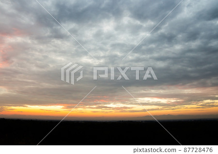 colorful dramatic sky with cloud at sunset.beautiful sky with clouds background . colorful dramatic sky with cloud at sunset.beautiful sky with clouds background . 87728476