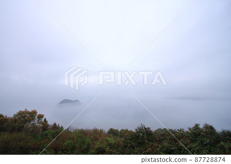 漂浮在霧中的心島 87728874
