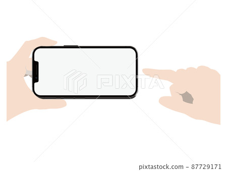 Hand to operate smartphone 87729171