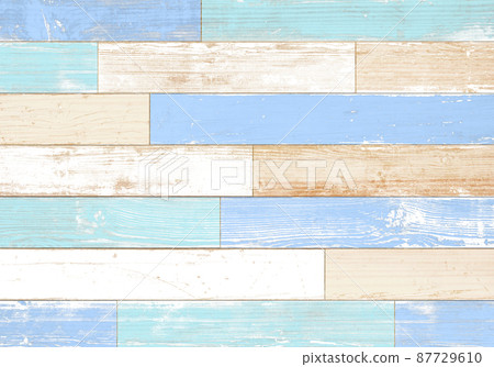 A wood deck with dirty paint that can also be used as wallpaper 87729610