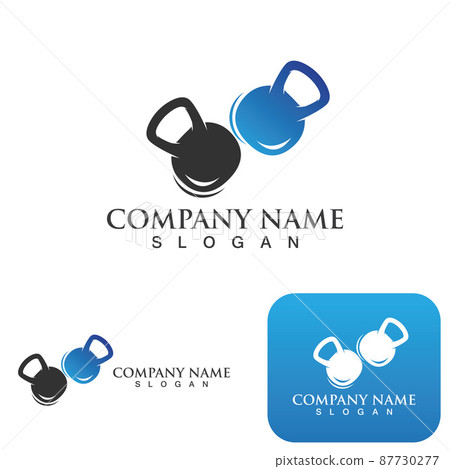 Gym fitness health people logo vector image Gym fitness health people logo vector image 87730277