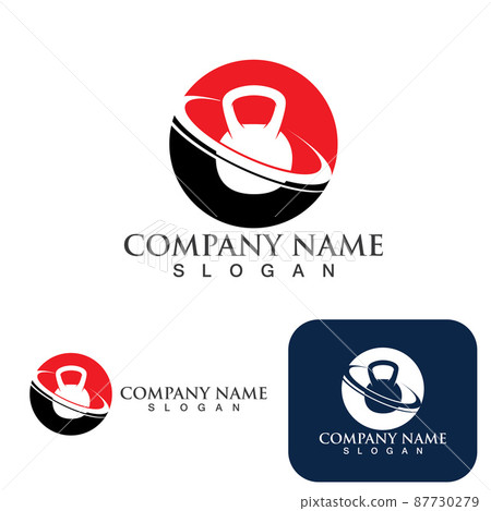 Gym fitness health people logo vector image Gym fitness health people logo vector image 87730279