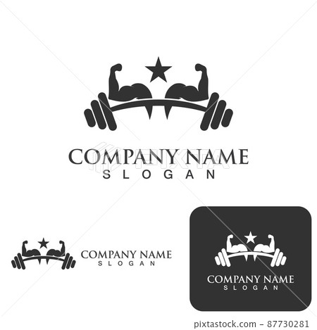 Gym fitness health people logo vector image 87730281