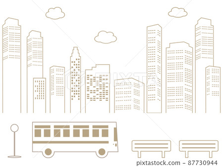 市中心公交車站線圖 87730944