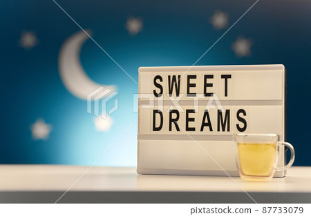 light box with sweet dreams words and cup of tea light box with sweet dreams words and cup of tea 87733079