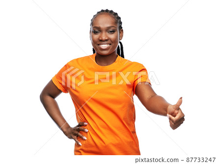 happy woman showing thumbs up happy woman showing thumbs up 87733247