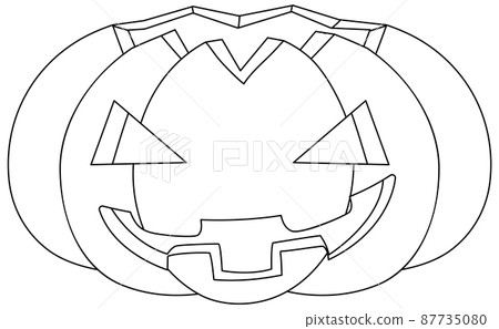 Pumkin black and white doodle character Pumkin black and white doodle character 87735080