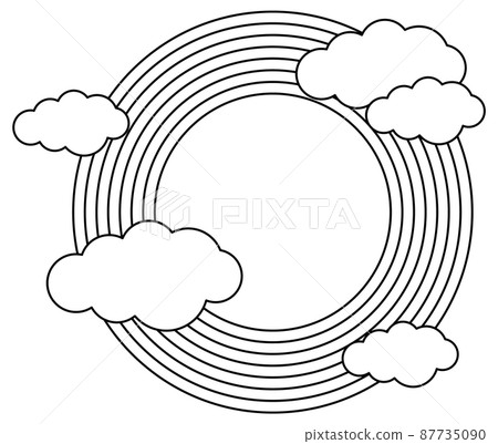 Black and white doodle character Black and white doodle character 87735090