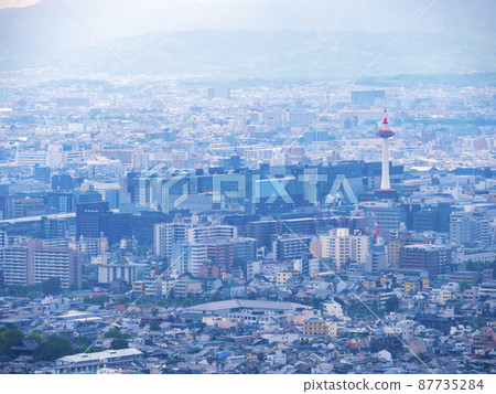 Tendai Sect Seiren-in Gate Ruins Shogunzuka Seiryuden The cityscape of Kyoto seen from the big stage Tendai Sect Seiren-in Gate Ruins Shogunzuka Seiryuden The cityscape of Kyoto seen from the big stage 87735284