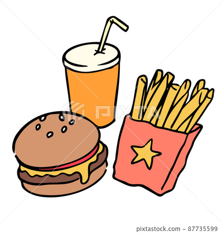 手繪漢堡套裝 87735599