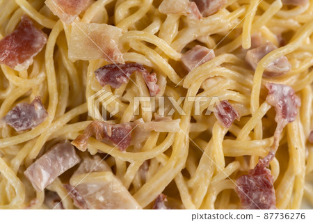 carbonara spaghetti with cream carbonara spaghetti with cream 87736276
