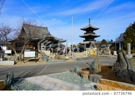 [Chugoku 33 Kannon Sacred Ground] No. 2 Precincts of Yokeiji Temple on a sunny winter 4 Setouchi City, Okayama Prefecture 87736746