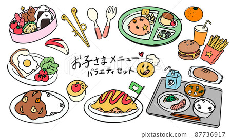 Hand-painted / children's menu variety set color 87736917