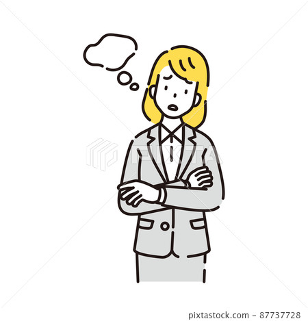 人物插圖線描 87737728