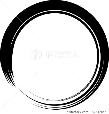 Round circle black brush letter - Stock Illustration [87737844] - PIXTA